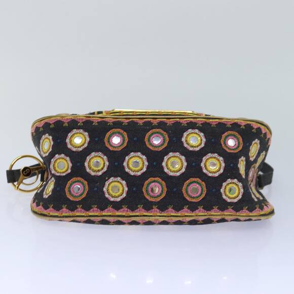 DIOR Hand Bag Canvas Blue Gold - Picture 5 of 13